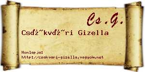 Csákvári Gizella névjegykártya