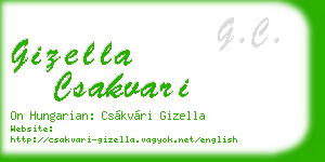 gizella csakvari business card