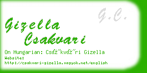 gizella csakvari business card